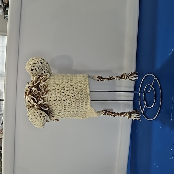 Handmade crocheted Toddler Llama Winter Hat - Picture 2 of 3